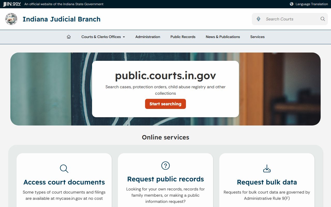 Perry County court records public records information from Indiana courts