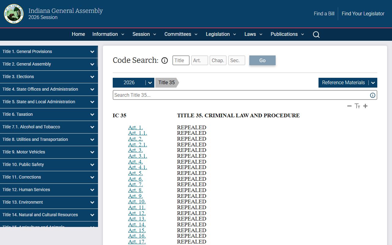 Perry County criminal court records Indiana criminal statutes
