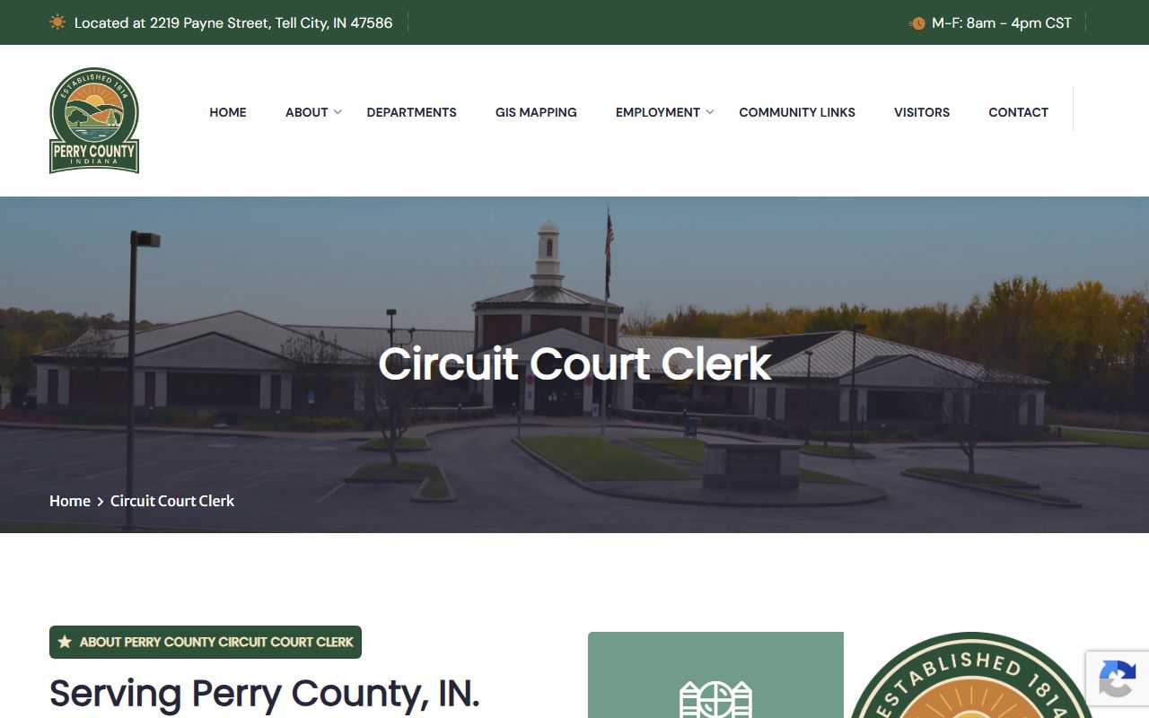 Perry County court records Circuit Court Clerk page