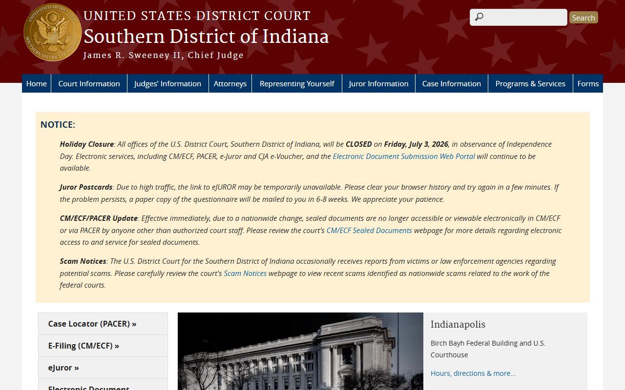 Perry County probate records Southern District federal court boundary