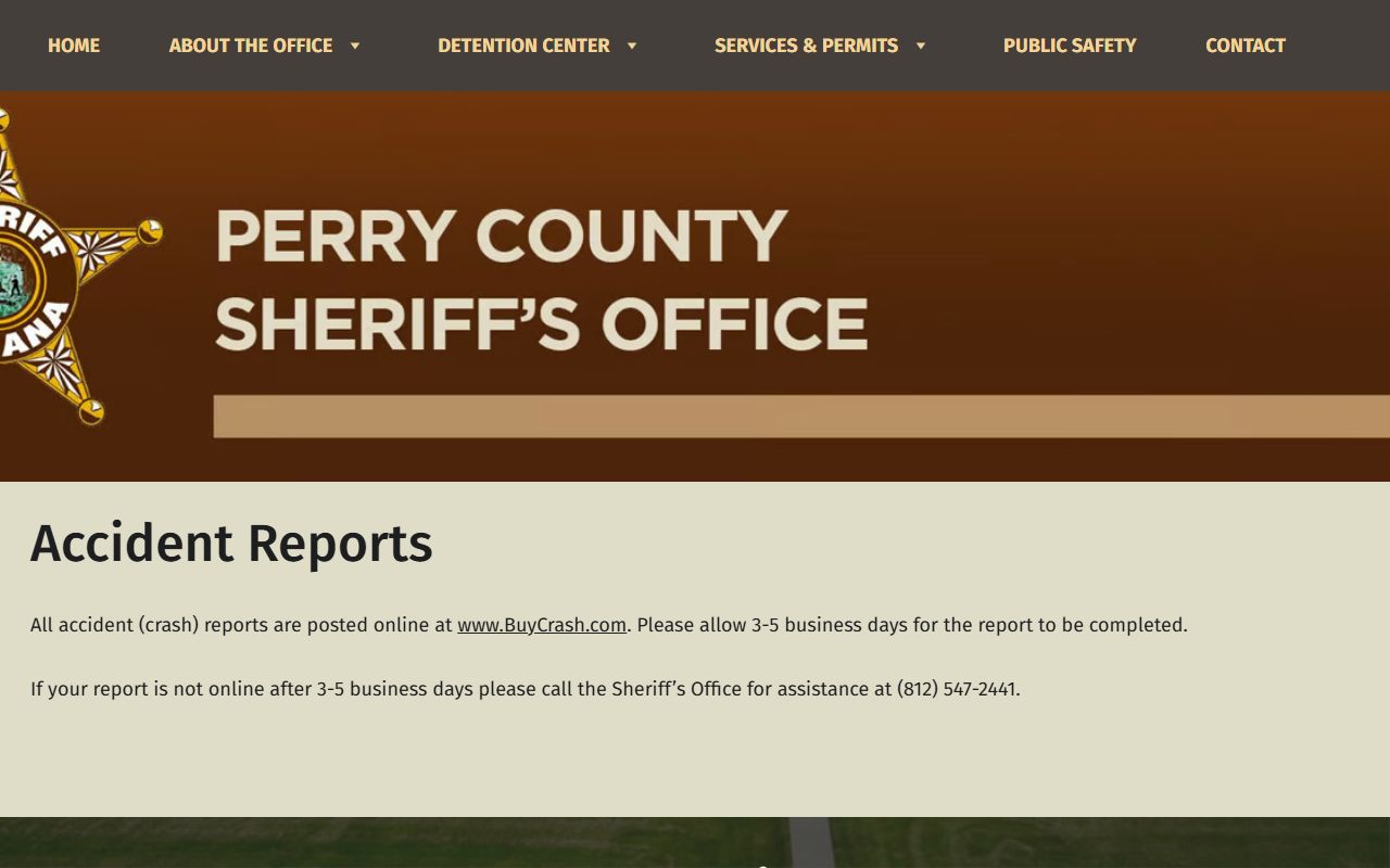 Perry County traffic court records sheriff accident reports